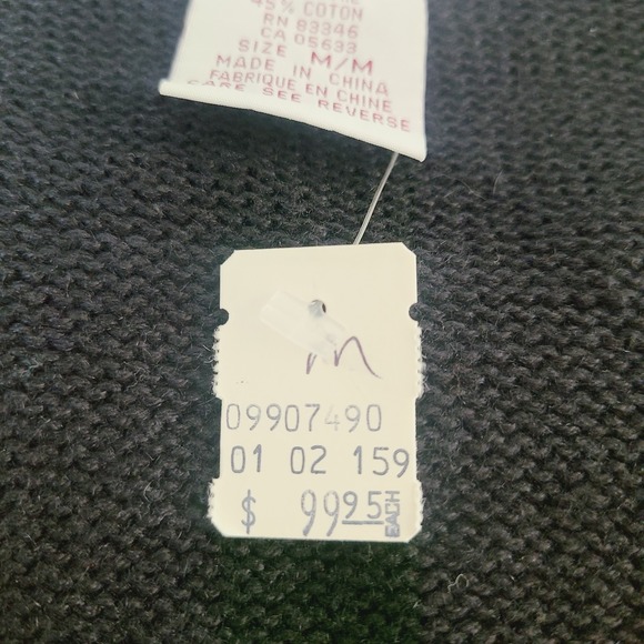 NEW Vintage PBJ Sport Sweater Vest M Black Orange Fall Pumpkin Applique Full Zip - Picture 6 of 8